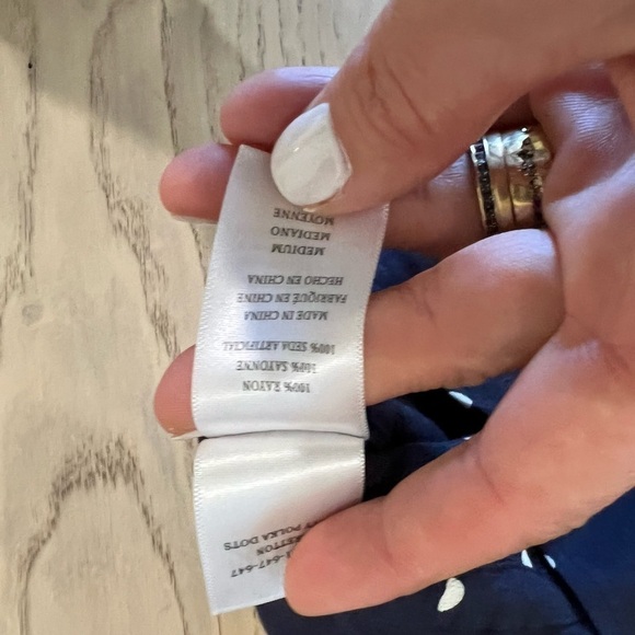 Rails Bretton Top. Navy Polkadots. Size Med. - Picture 3 of 3